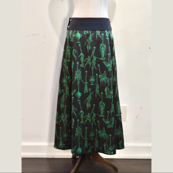 Double pleated midi skirt - Picture 6 of 12